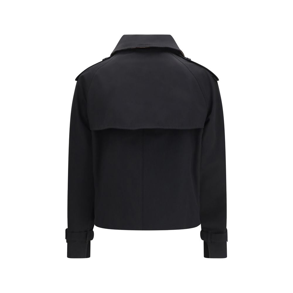 Burberry Black Cotton Trench Coat | Regal Royce
