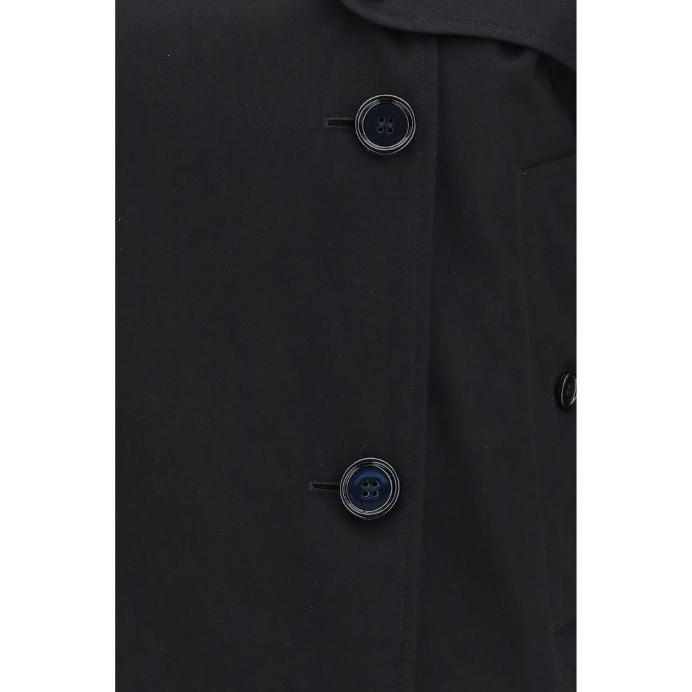 Burberry Black Cotton Trench Coat | Regal Royce