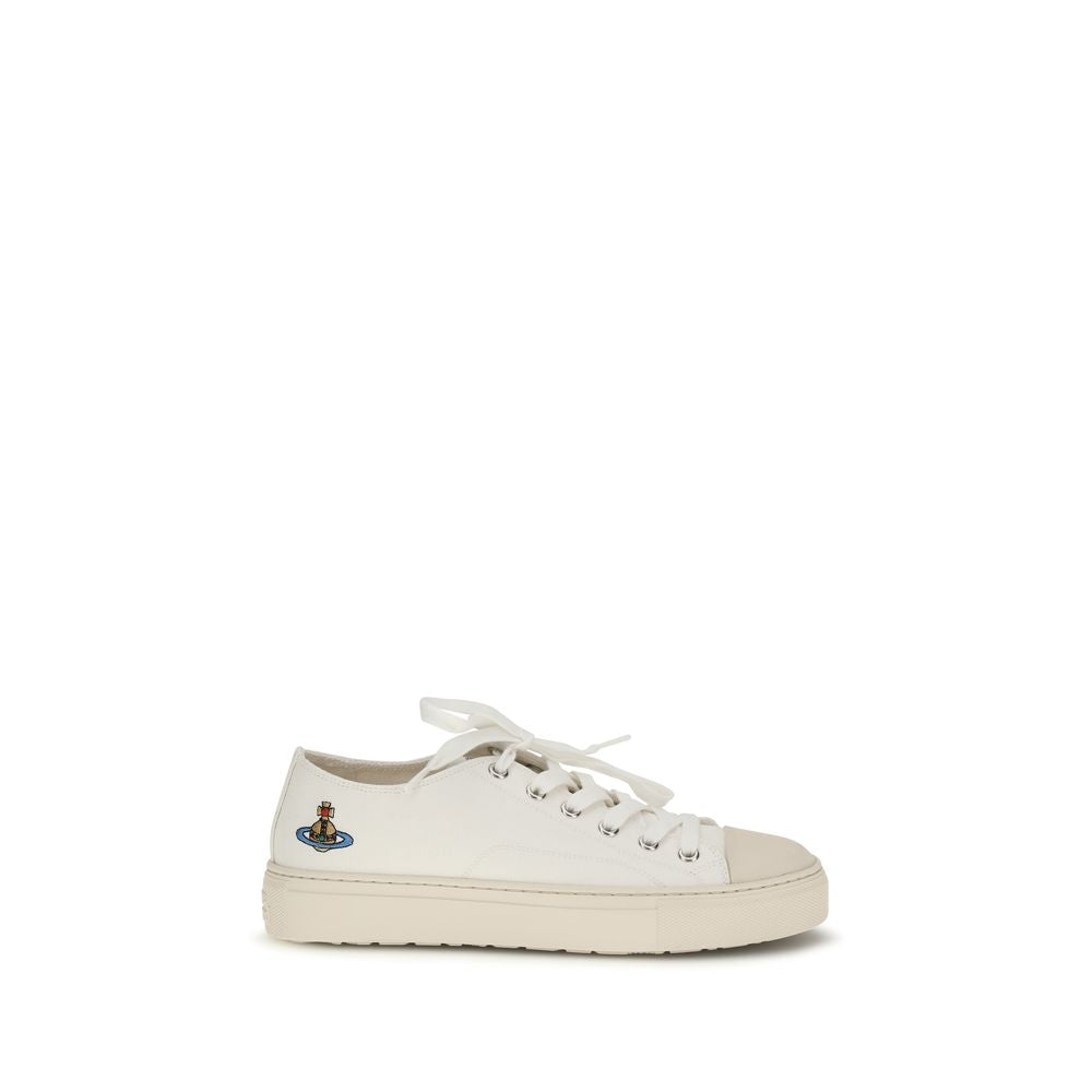 Vivienne Westwood White Fabric Low Top Sneakers | Regal Royce