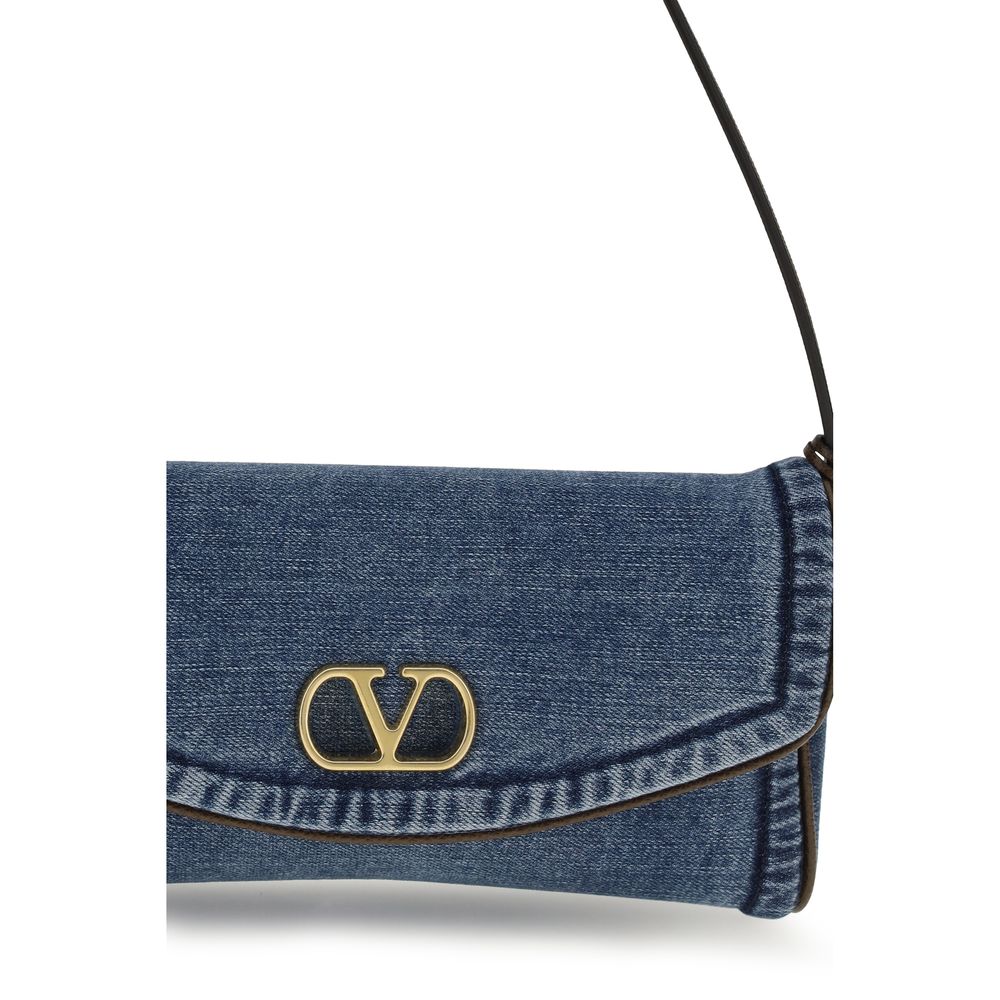 Valentino Garavani Blue Cotton Shoulder Bag | Regal Royce