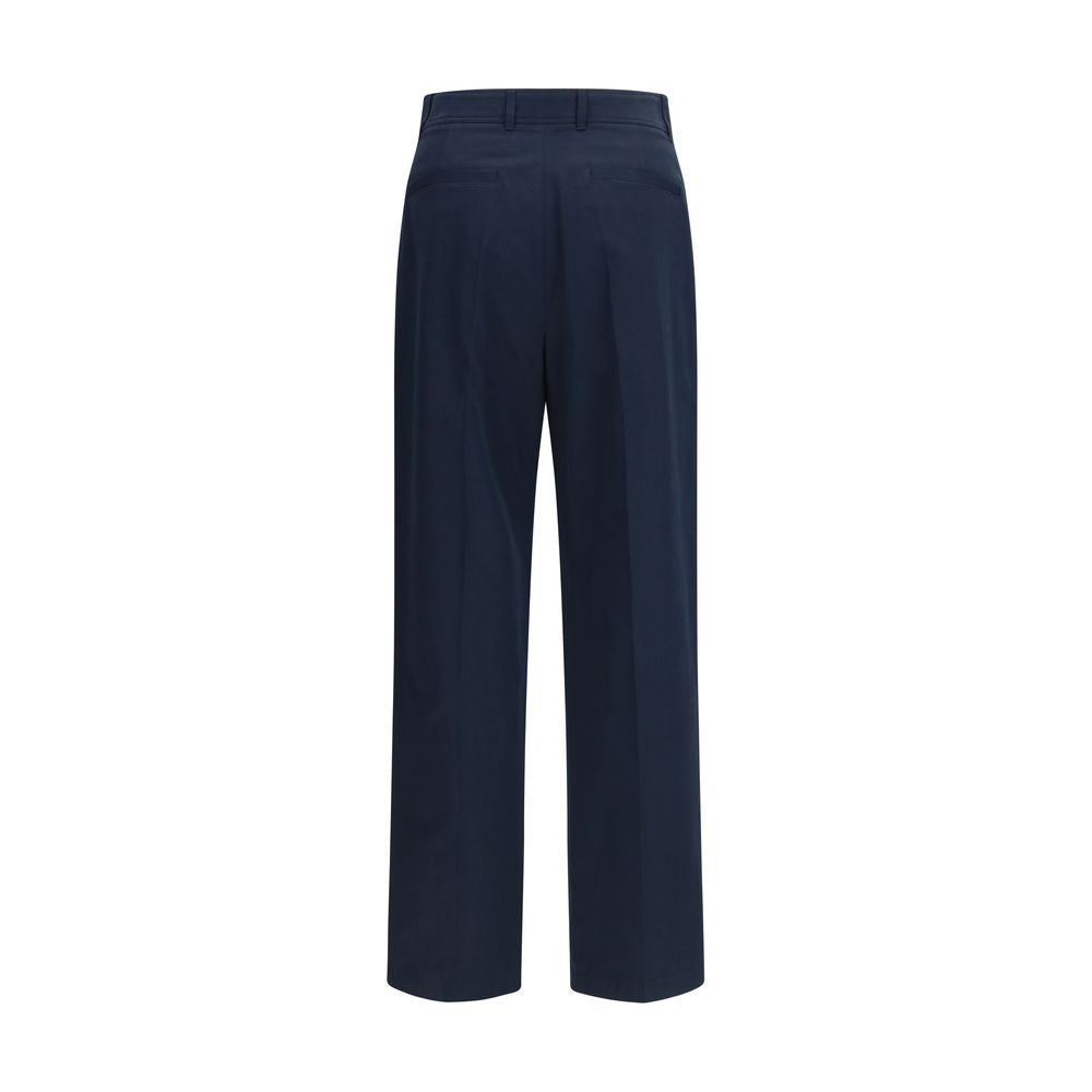 Valentino Blue Cotton Casual Pants | Regal Royce