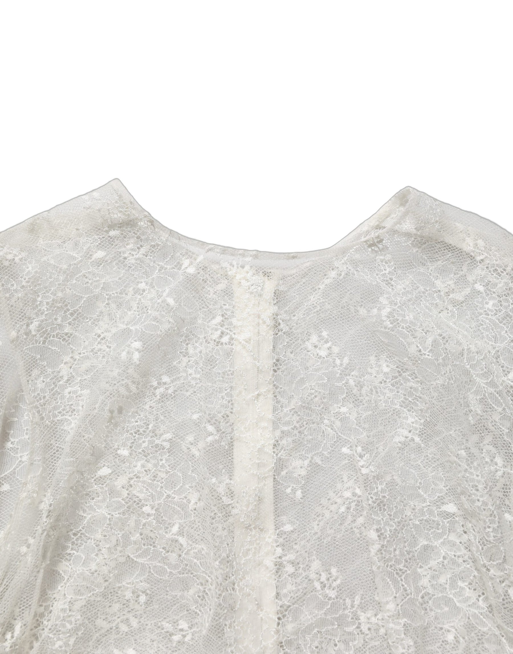 Dolce & Gabbana White Floral Lace Sheer Sleeveless Midi Dress | Regal Royce