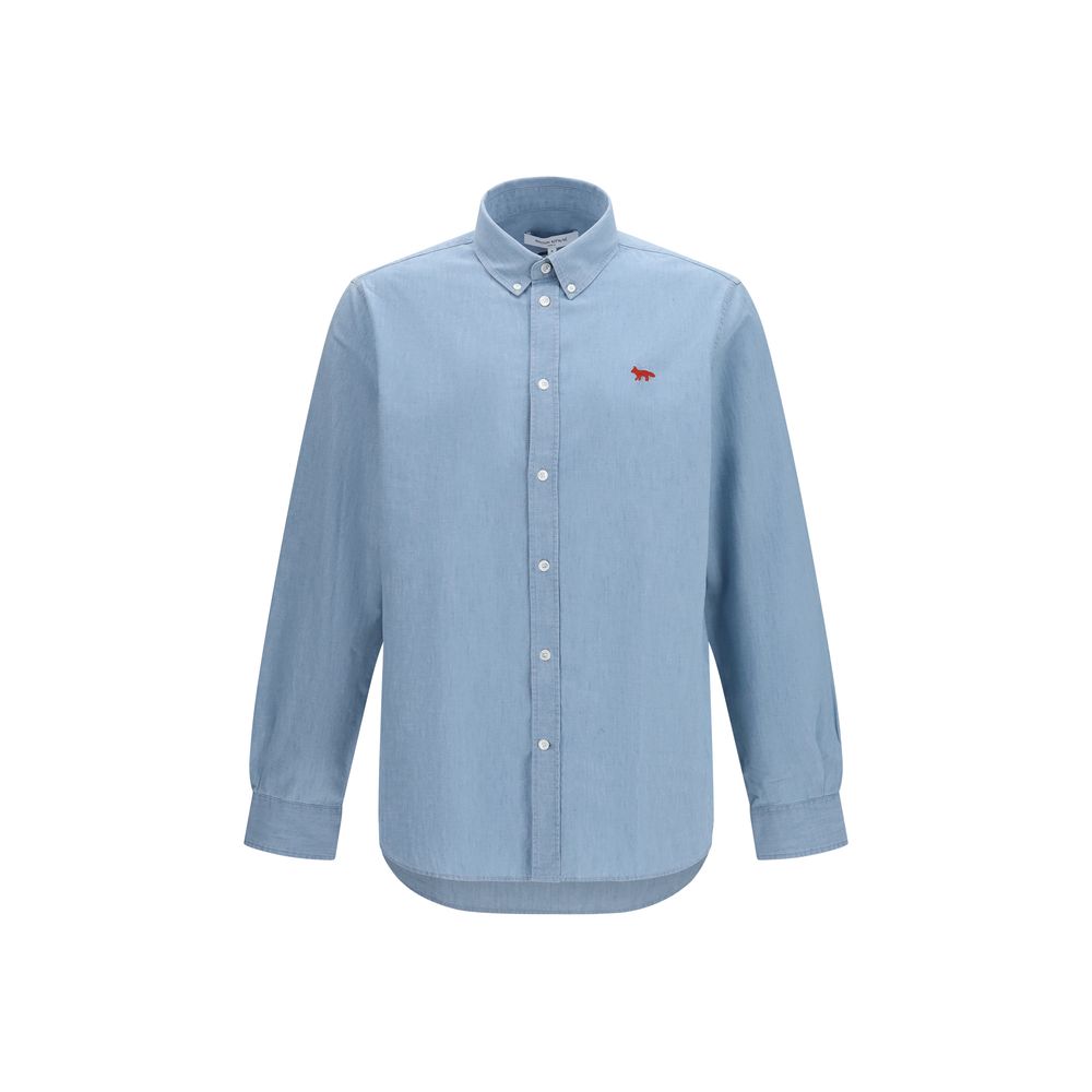 Maison Kitsuné Blue Cotton Shirt | Regal Royce
