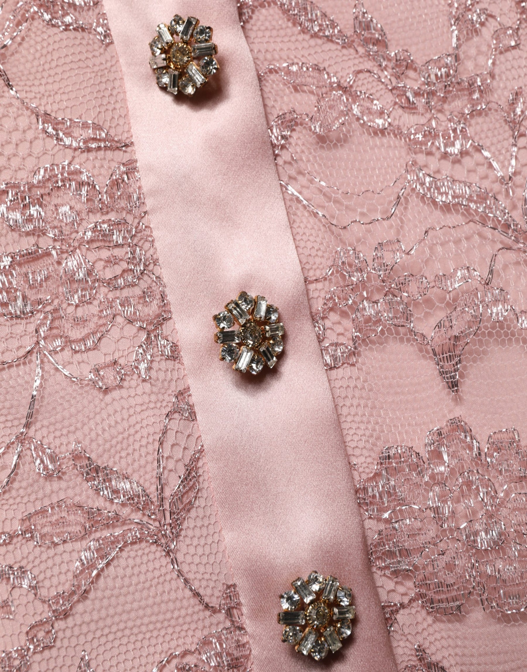 Dolce & Gabbana Pink Corded Floral Lace Kaftan Midi Dress | Regal Royce