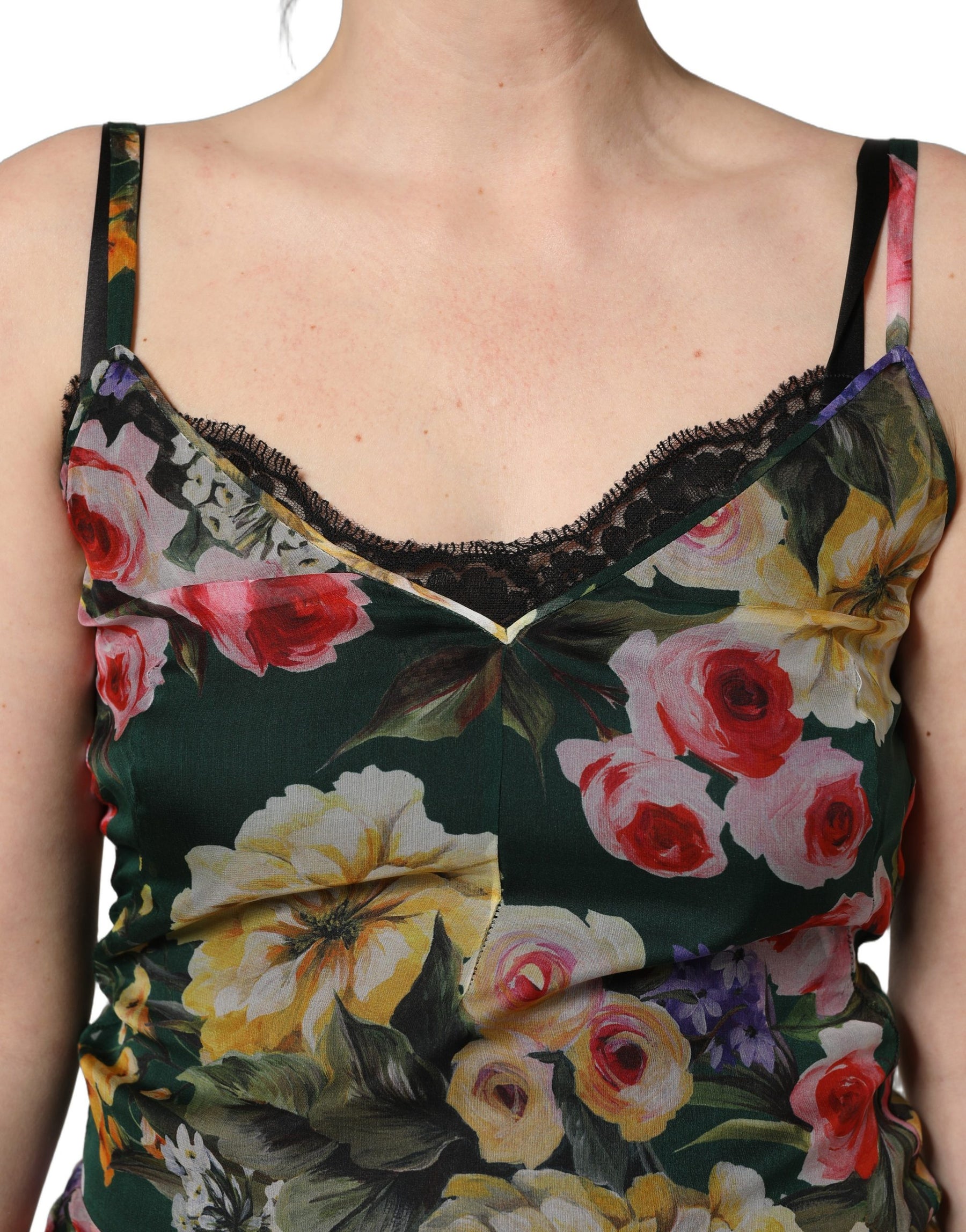 Dolce & Gabbana Multicolor Floral Print Sleeveless Mini Dress | Regal Royce