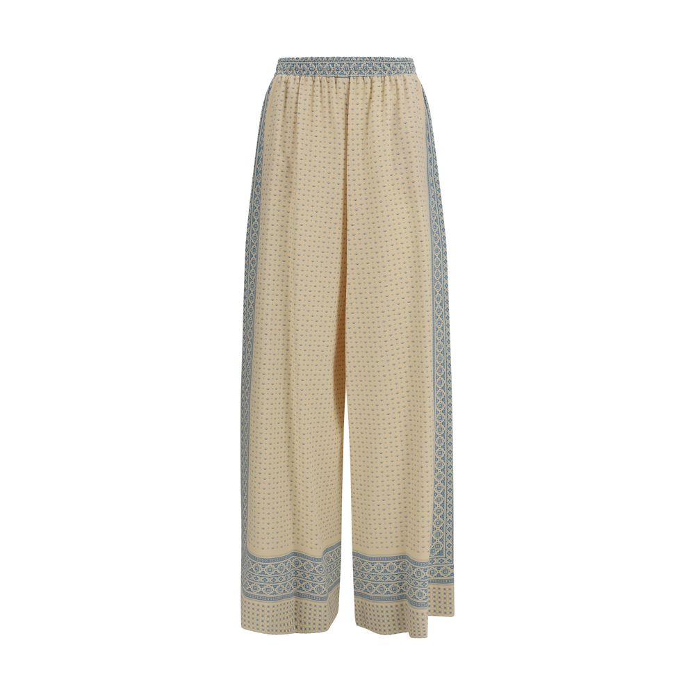 Ermanno Scervino Beige Silk Casual Pants | Regal Royce