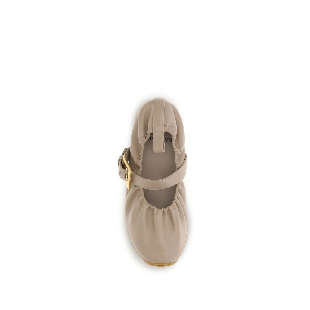 Balmain Beige Lamb Ovis Aries Aries Ballet Flats | Regal Royce