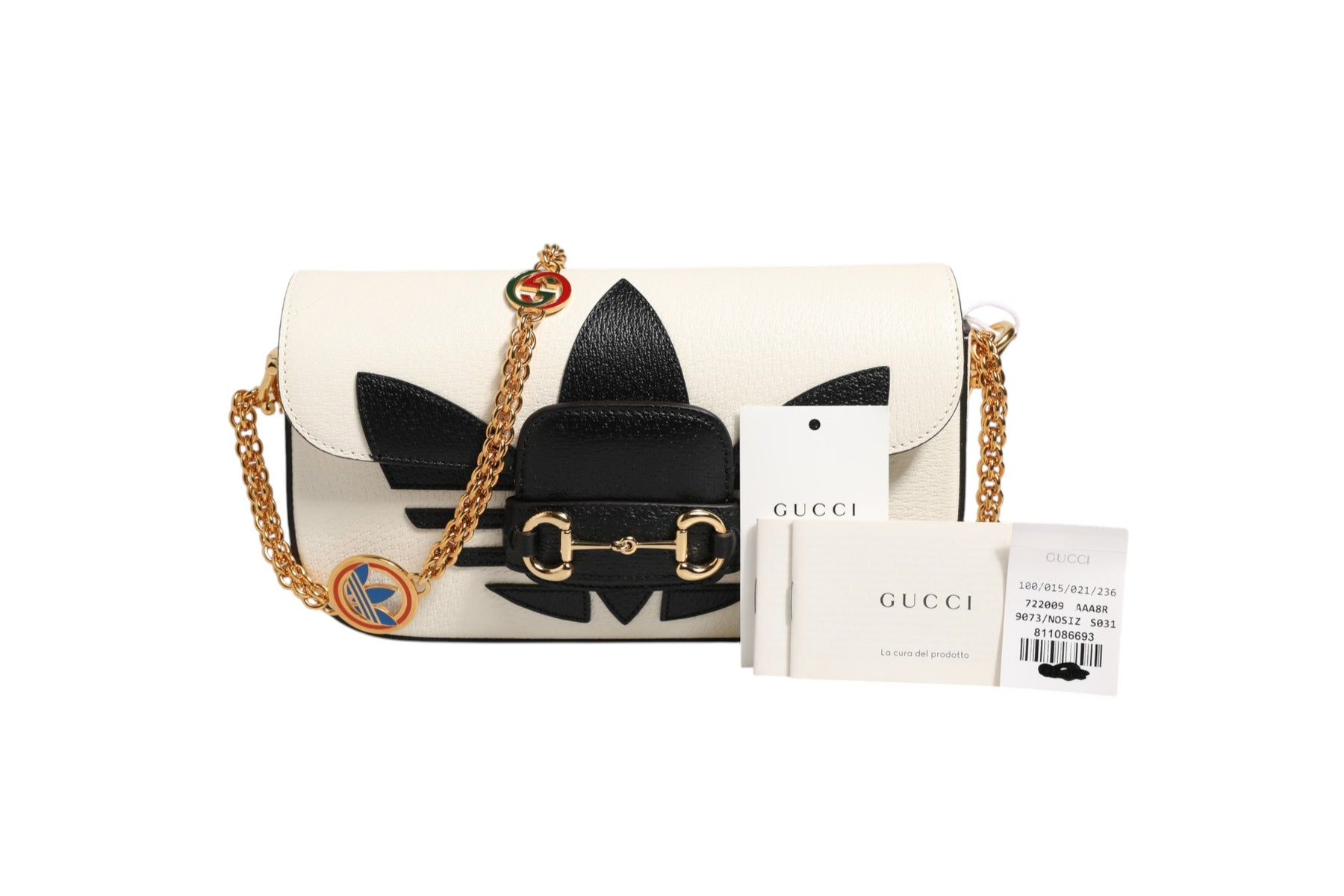 Gucci x Adidas Horsebit 1955 Shoulder Bag Black/White | Regal Royce