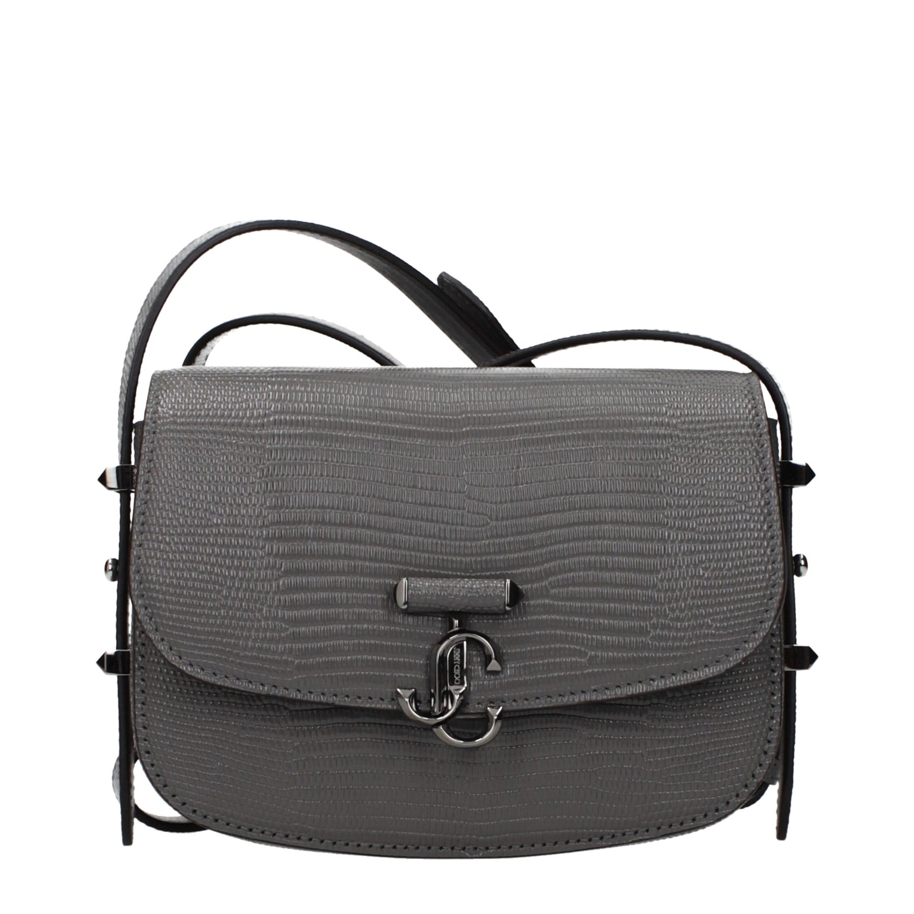 Jimmy Choo Gray Leather Shoulder Bag | Regal Royce