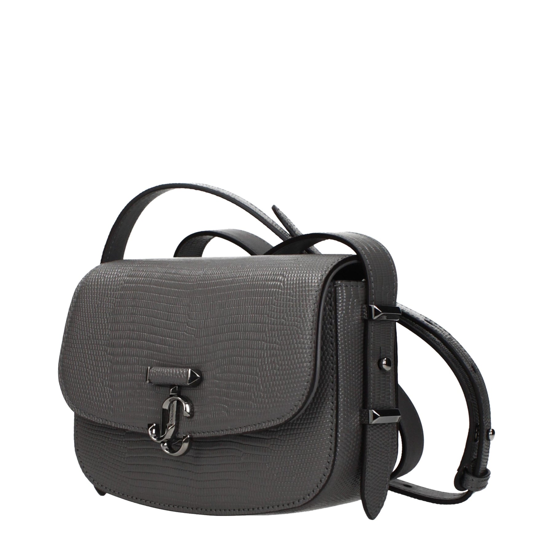 Jimmy Choo Gray Leather Shoulder Bag | Regal Royce