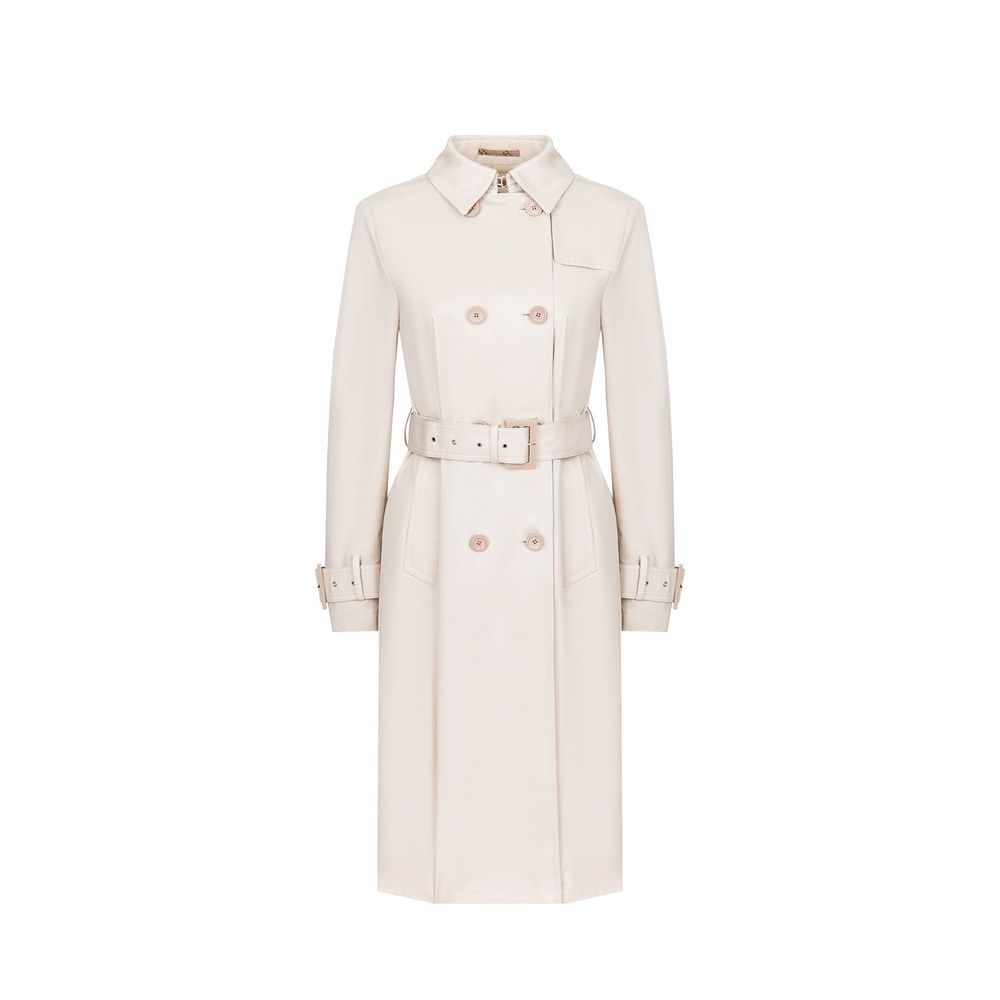 Herno White Cotton Coat | Regal Royce