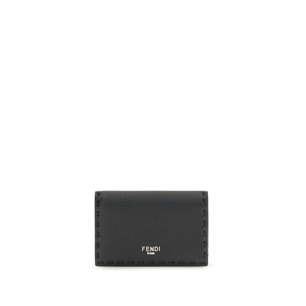 Fendi Black Calf Leather Bos Taurus Wallet | Regal Royce