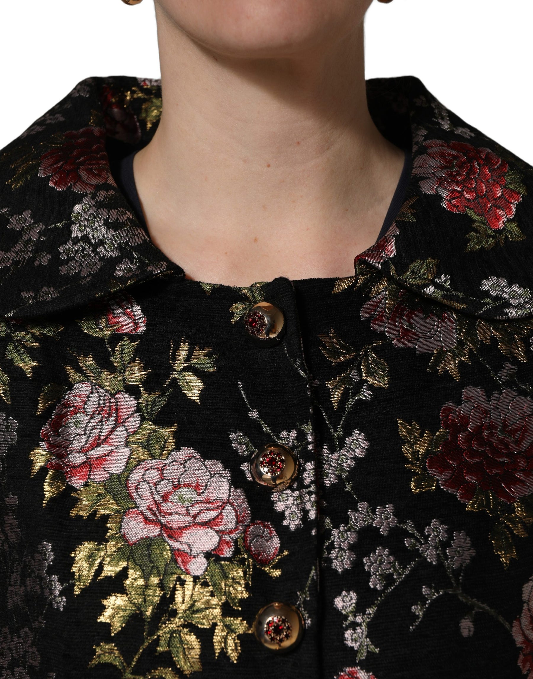 Dolce & Gabbana Multicolor Floral Brocade Blazer Jacket | Regal Royce