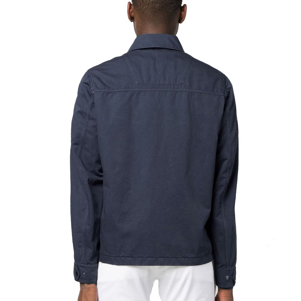Herno Blue Cotton Coat | Regal Royce