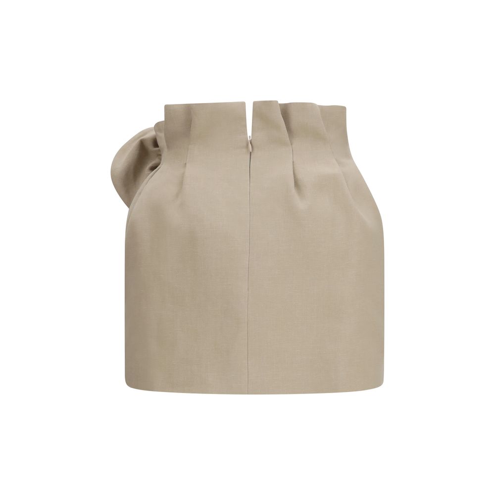 Magda Butrym Beige Linen Mini Skirt | Regal Royce
