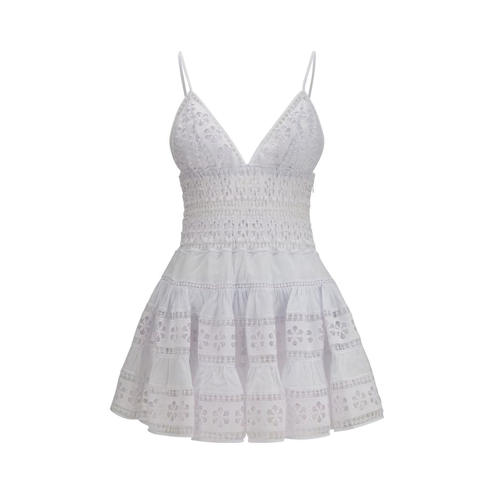 Charo Ruiz White Cotton Casual Dress | Regal Royce