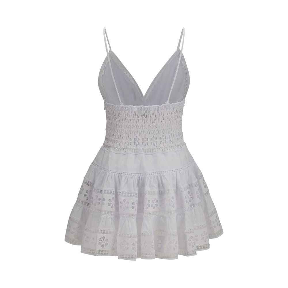 Charo Ruiz White Cotton Casual Dress | Regal Royce