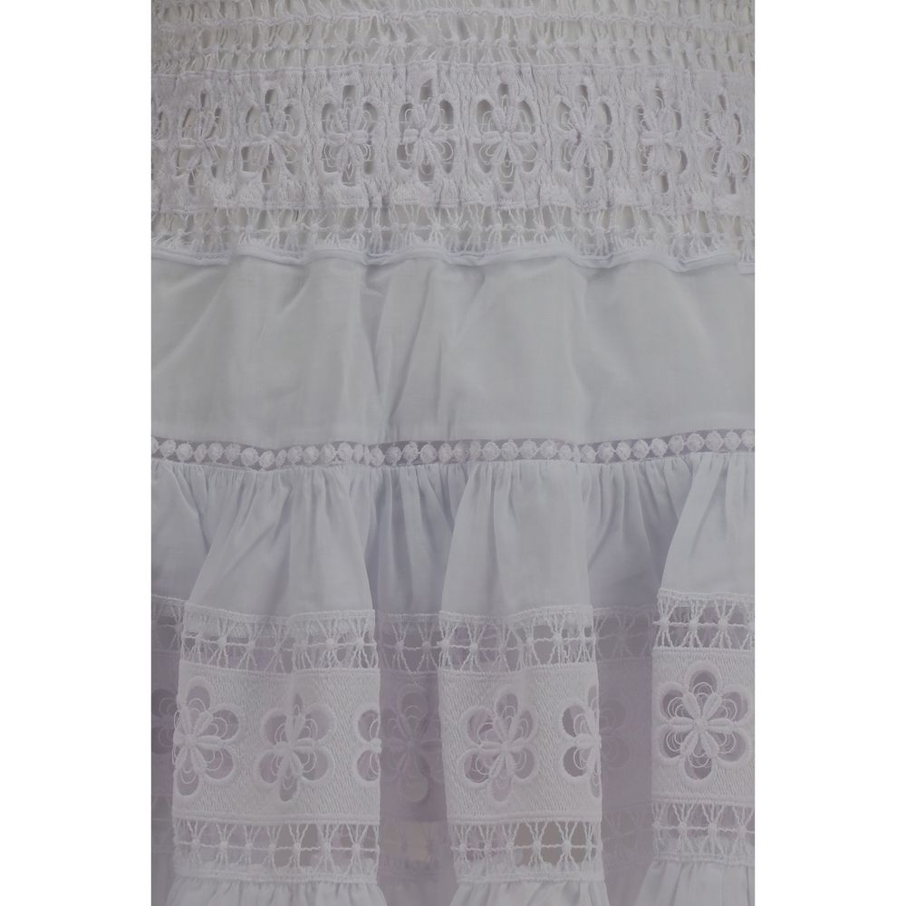 Charo Ruiz White Cotton Casual Dress | Regal Royce