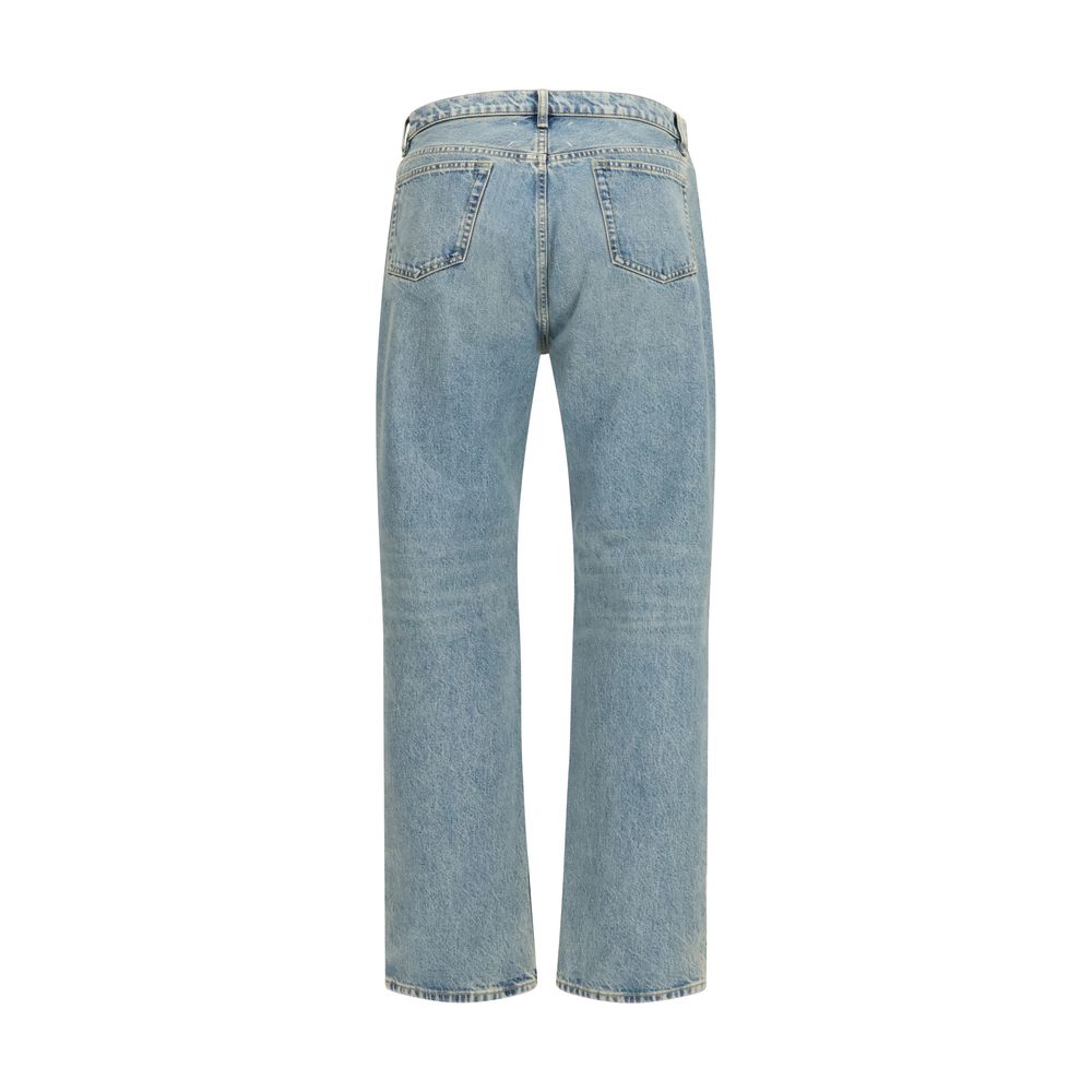 Maison Margiela Blue Cotton Straight-Leg Jeans | Regal Royce