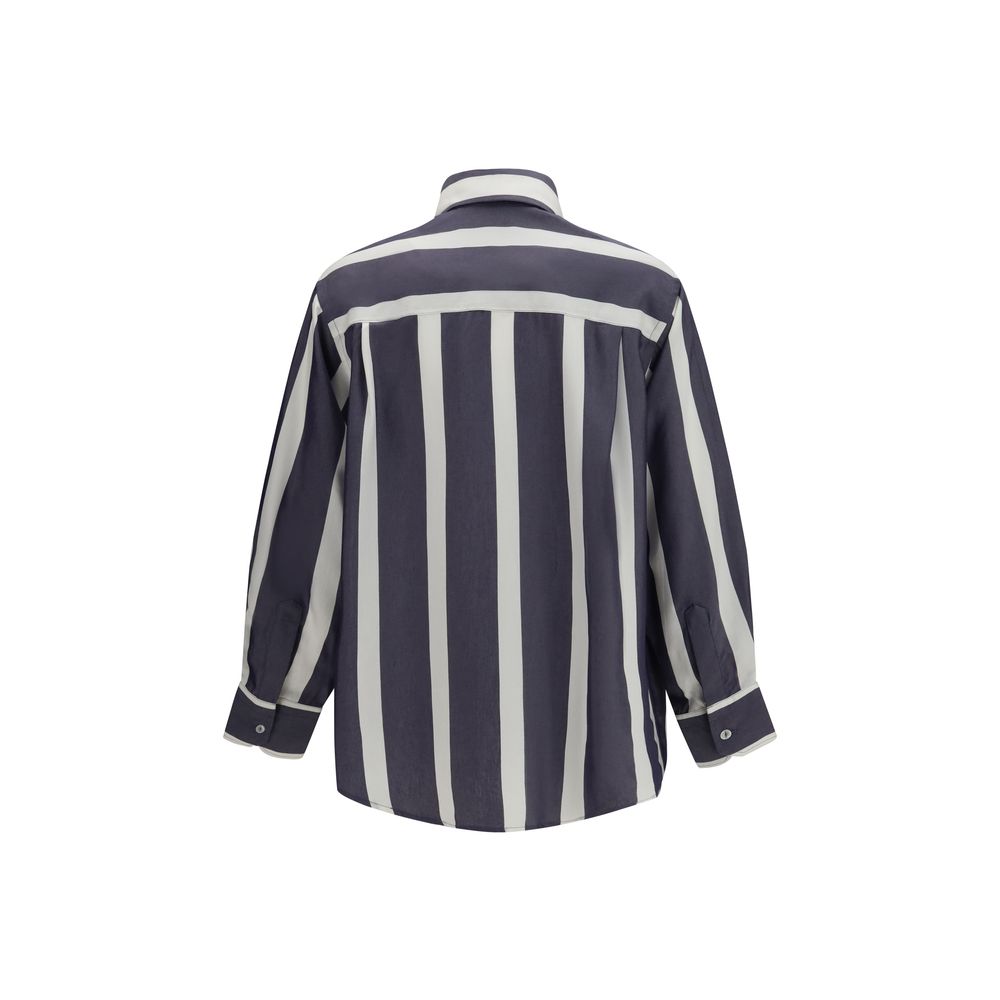 Cruna Blue Viscose Pattern Shirt | Regal Royce