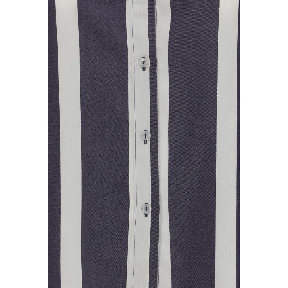 Cruna Blue Viscose Pattern Shirt | Regal Royce
