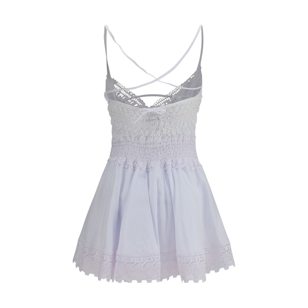 Charo Ruiz White Cotton Casual Dress | Regal Royce