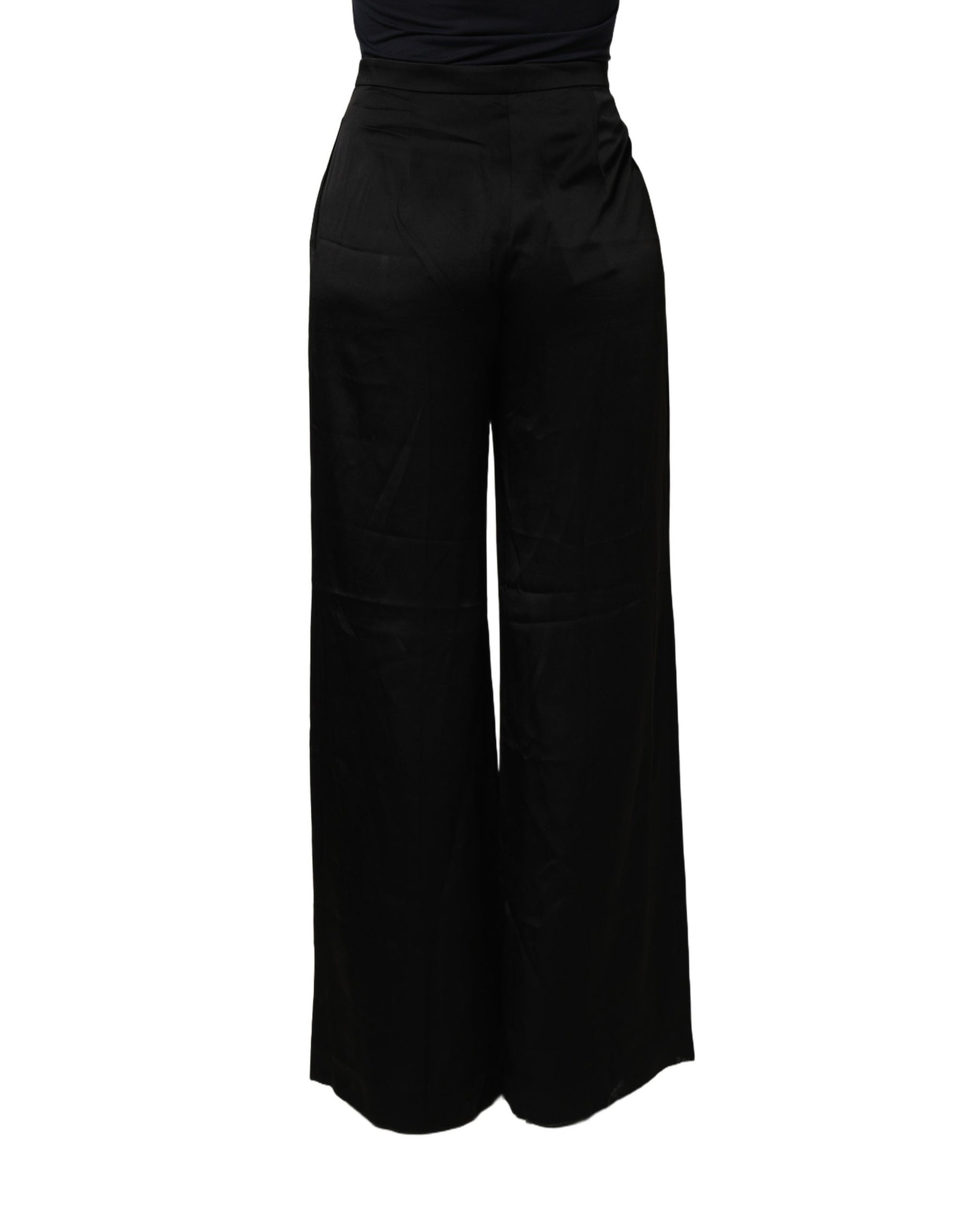 Alberta Ferretti Black HighWaist WideLeg Women Trouser Pants | Regal Royce
