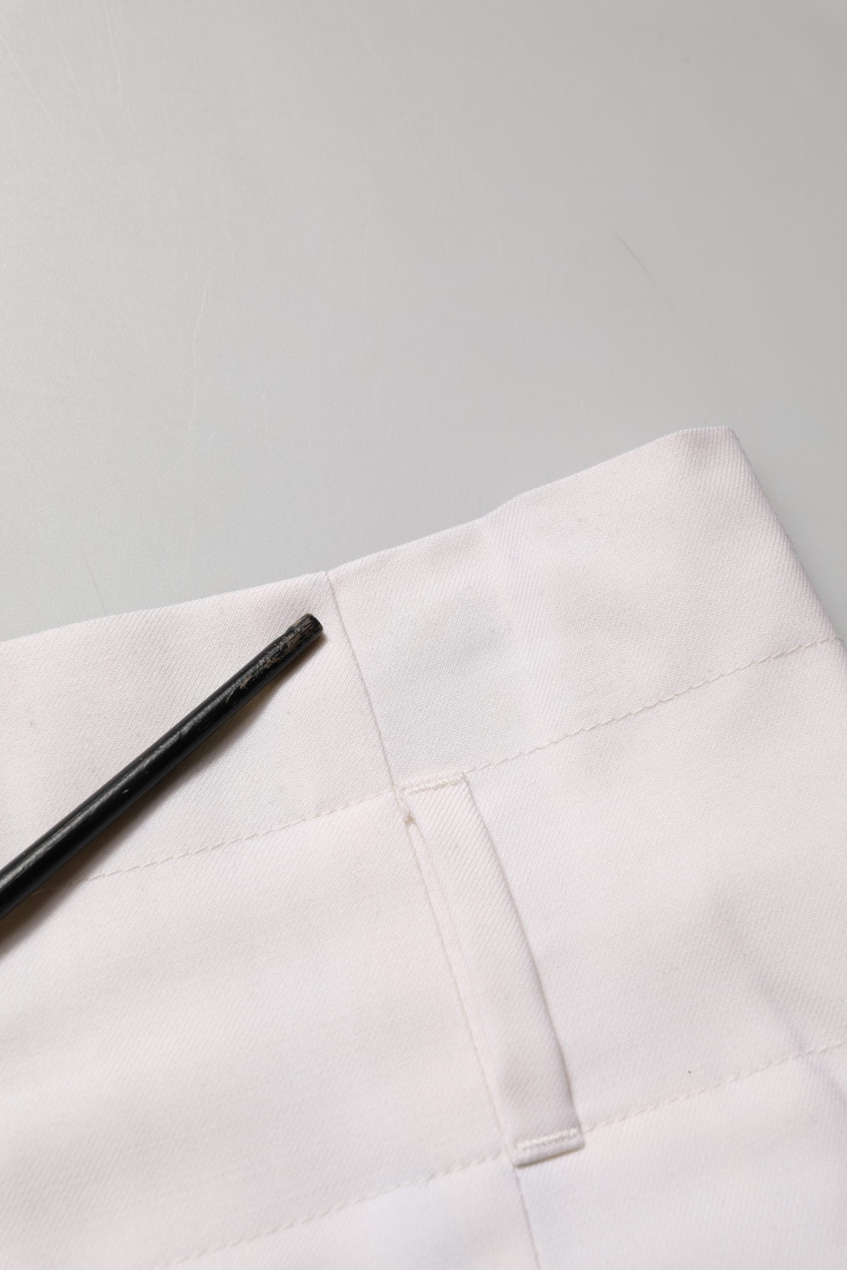 Peserico White Skinny High Waist Chino Cropped Trouser Pants | Regal Royce