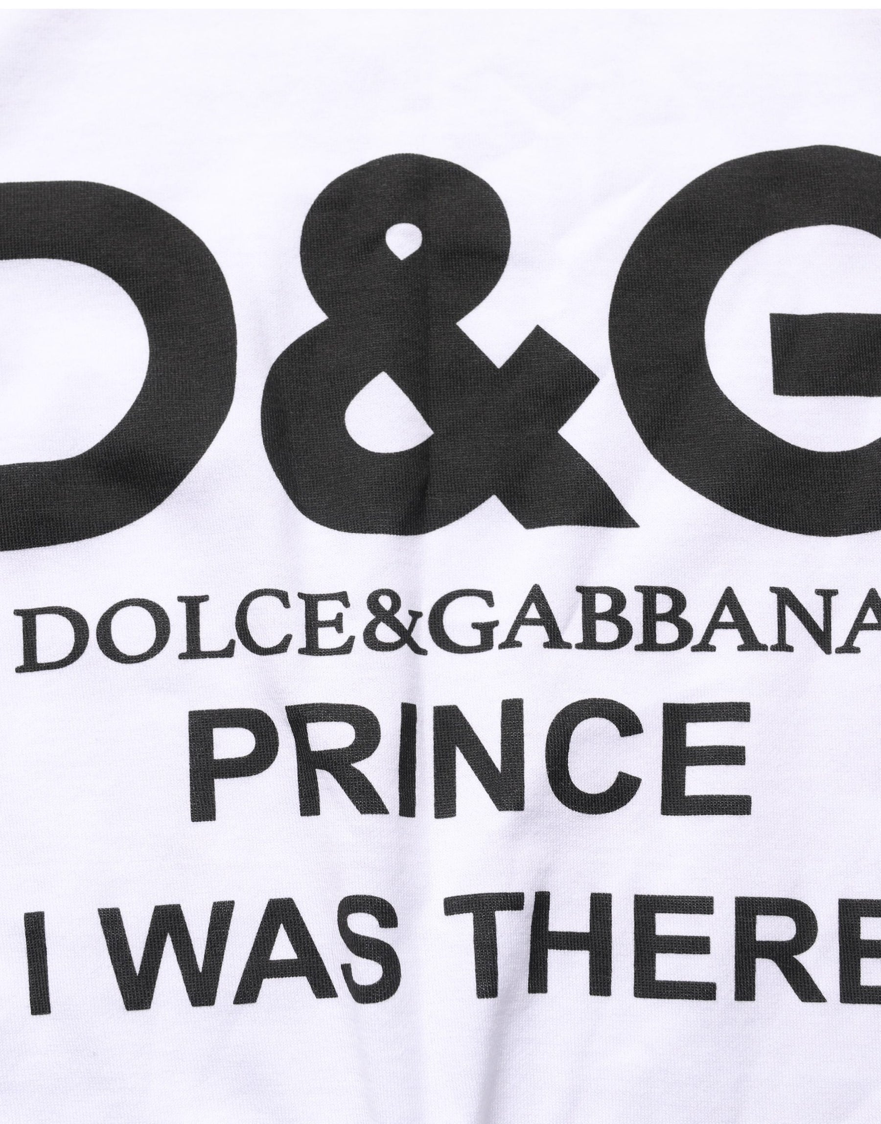 Dolce & Gabbana White D&G PRINCE I WAS THERE Crew Neck T-shirt | Regal Royce