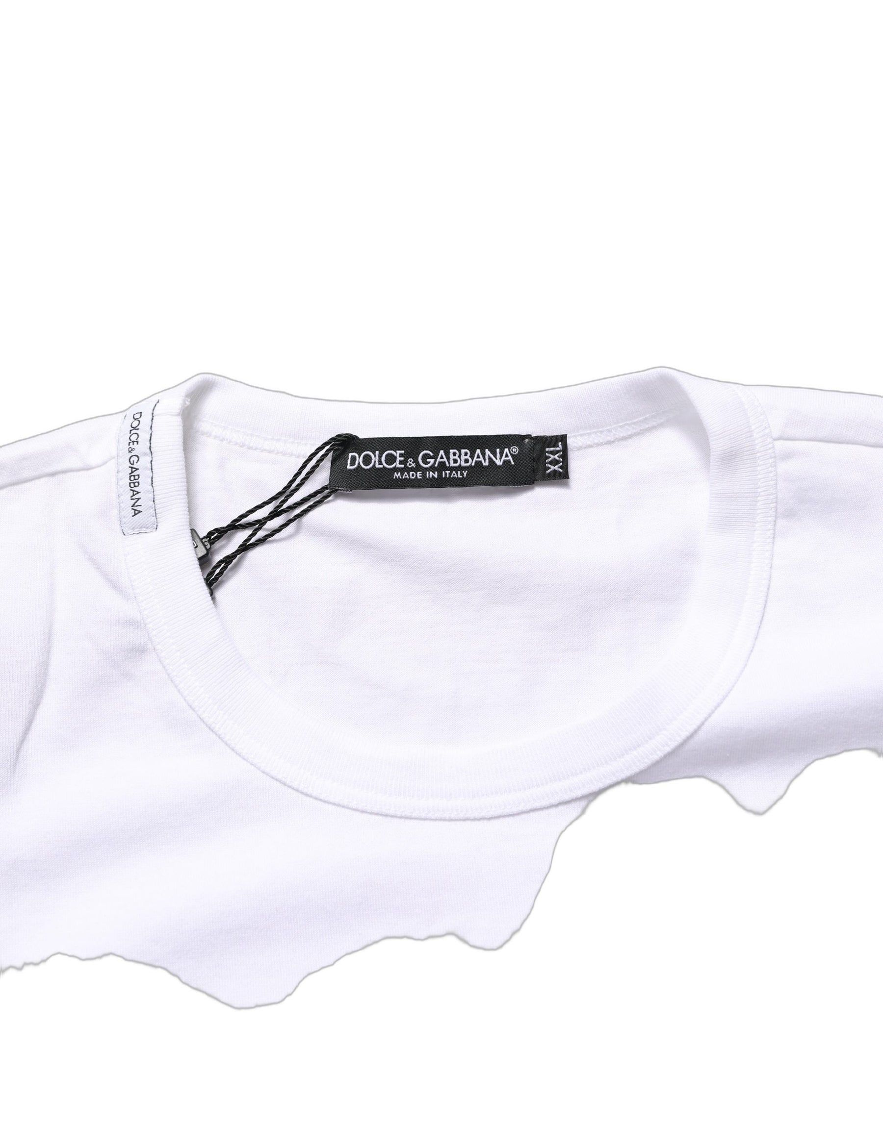 Dolce & Gabbana White D&G PRINCE I WAS THERE Crew Neck T-shirt | Regal Royce