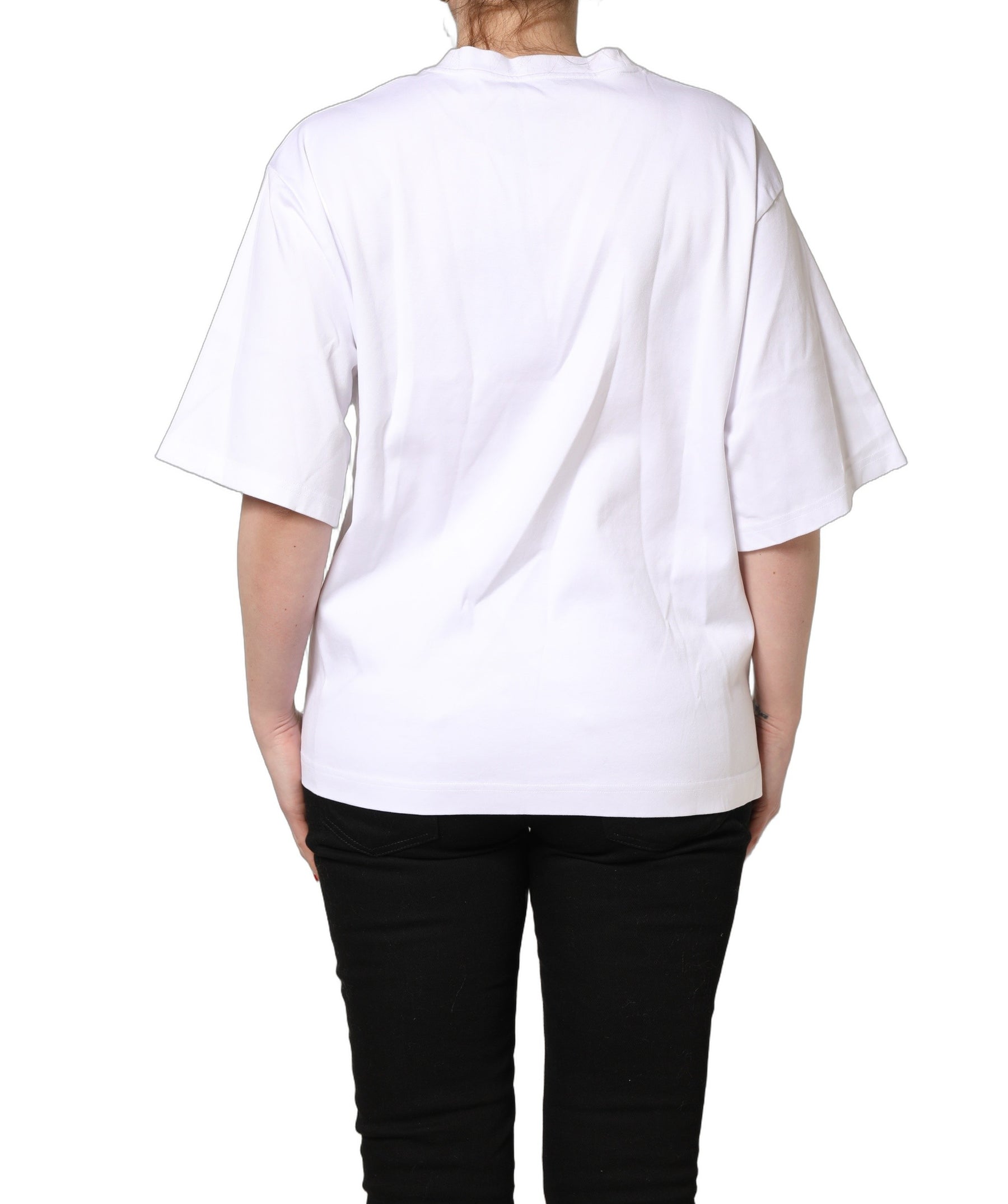 Dolce & Gabbana White I'm A Super Model Fan Print Jersey T-shirt | Regal Royce