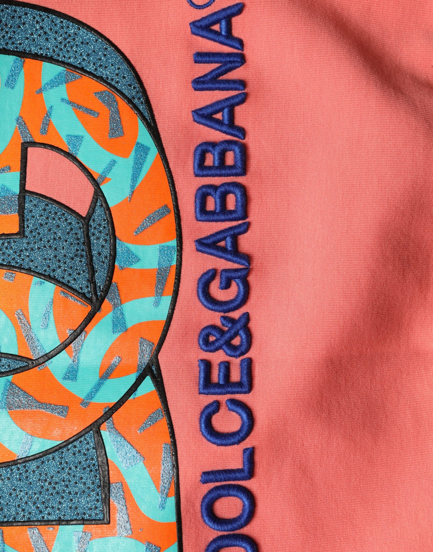 Dolce & Gabbana Pink Graphic Crew Neck Cropped Sweatshirt Sweater | Regal Royce