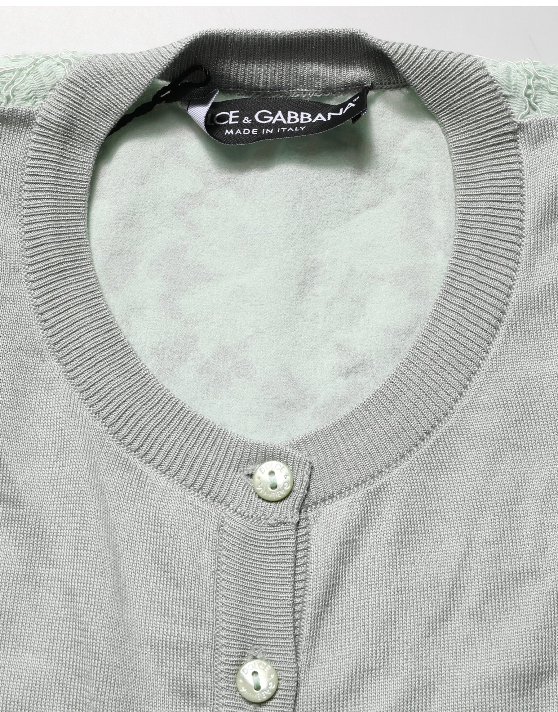 Dolce & Gabbana Green ButtonDown LongSleeve Cardigan Sweater | Regal Royce
