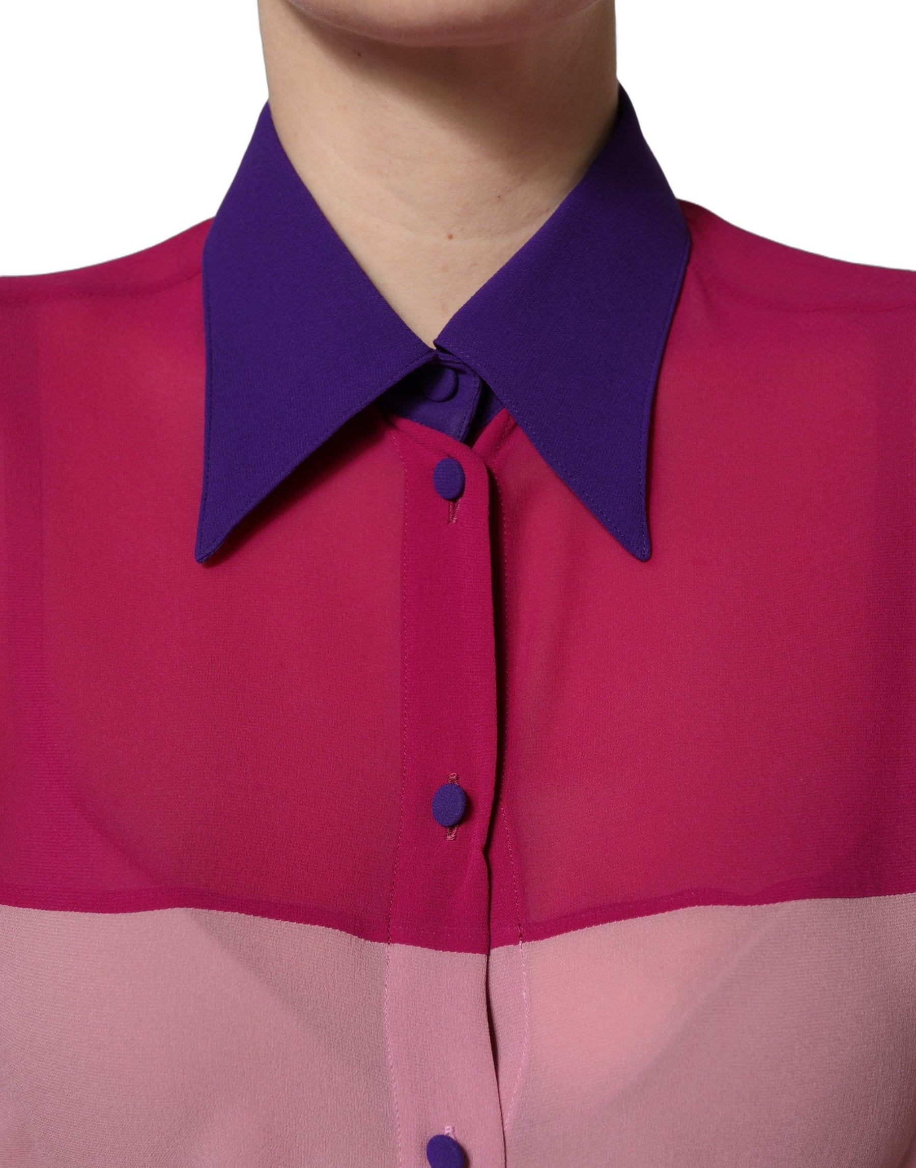 Dolce & Gabbana Multicolor Silk Patchwork Shirt Blouse Top | Regal Royce