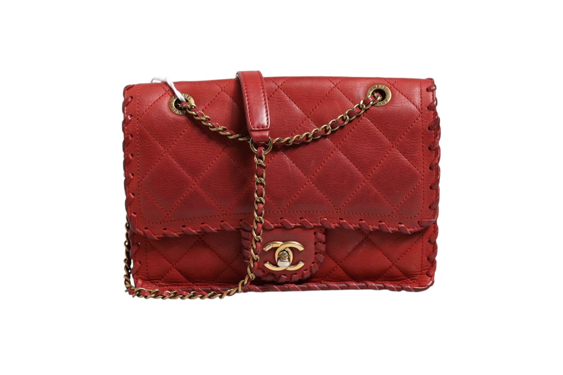 Chanel Mini Flap Bag Lambskin Braided Calfskin Gold Tone Metal | Regal Royce