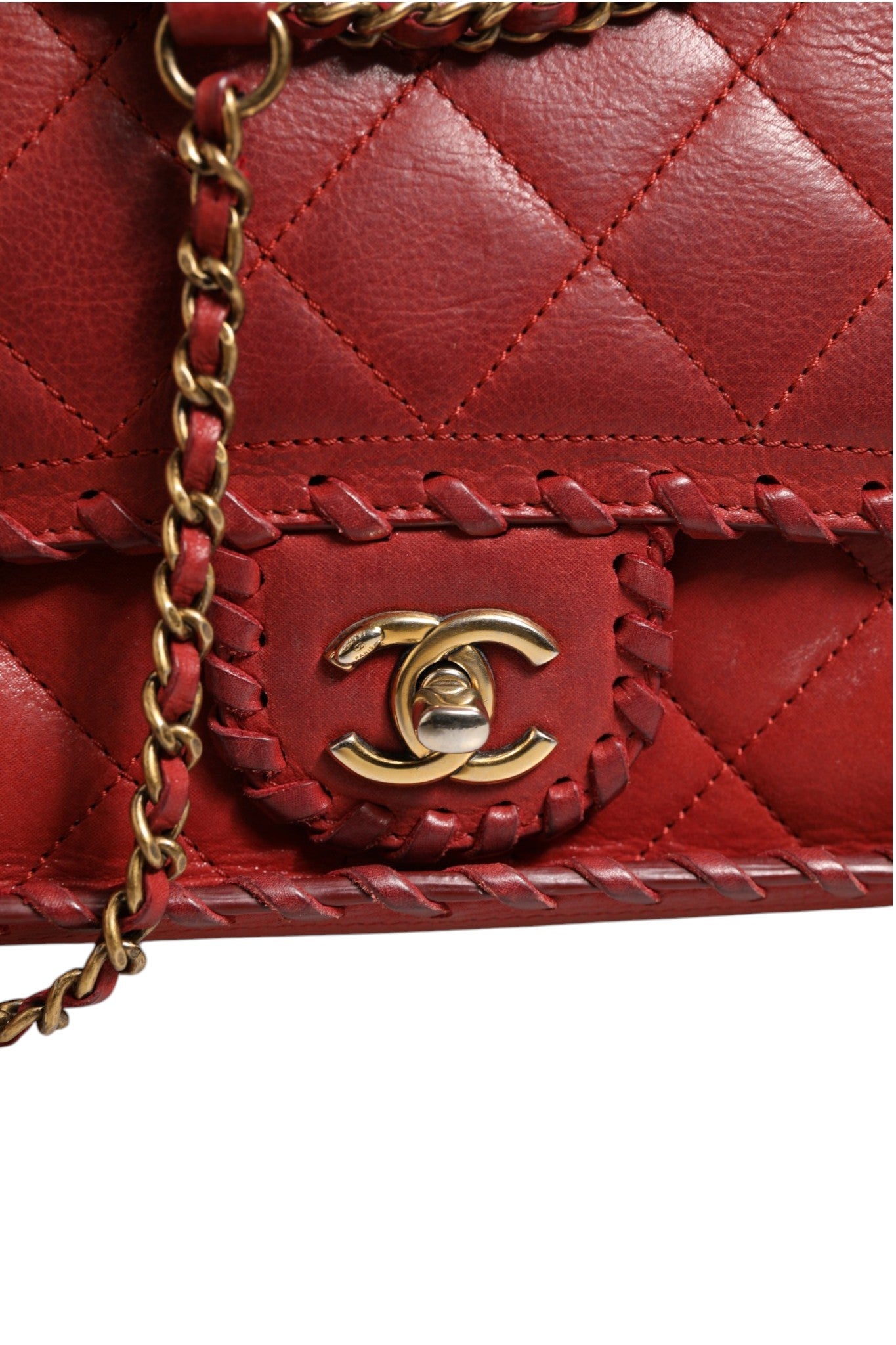 Chanel Mini Flap Bag Lambskin Braided Calfskin Gold Tone Metal | Regal Royce