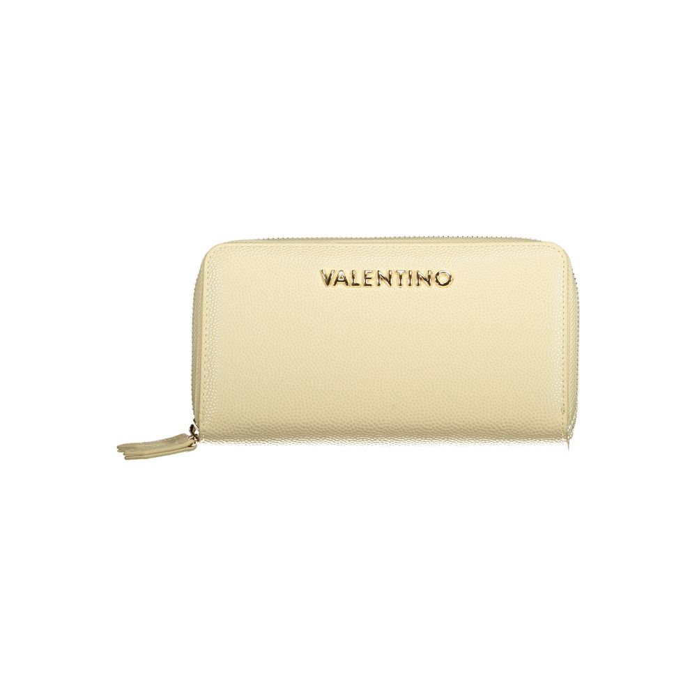 Mario Valentino Beige Polyurethane Women's Wallet with Coin Purse and Card Spaces | Regal Royce