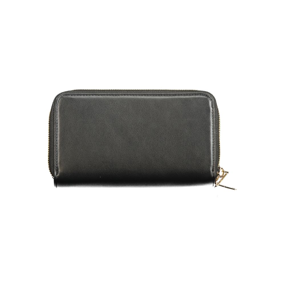 Mario Valentino Black Polyurethane Women's Wallet | Regal Royce