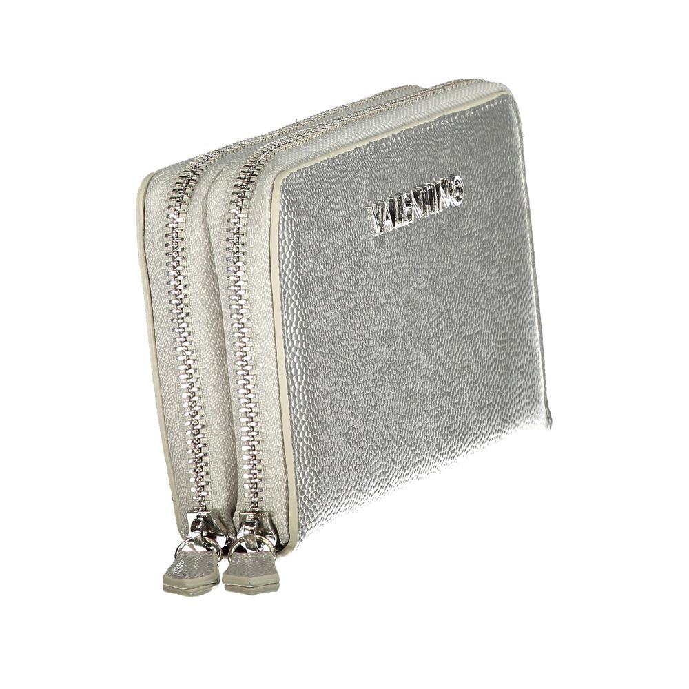 Mario Valentino Silver Polyurethane Womens Wallet | Regal Royce