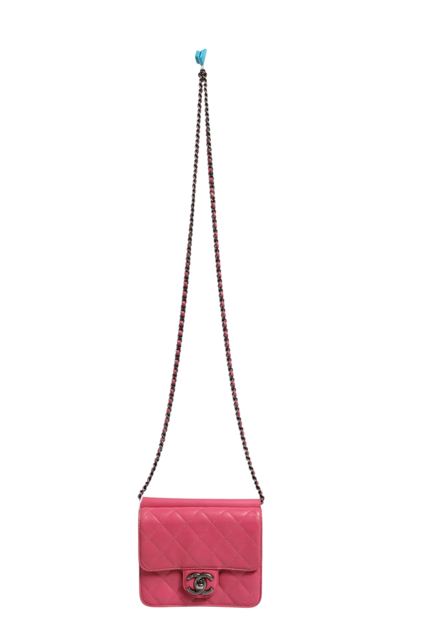 Chanel Pink Quilted Lambskin Leather Classic Square Mini Flap Bag | Regal Royce