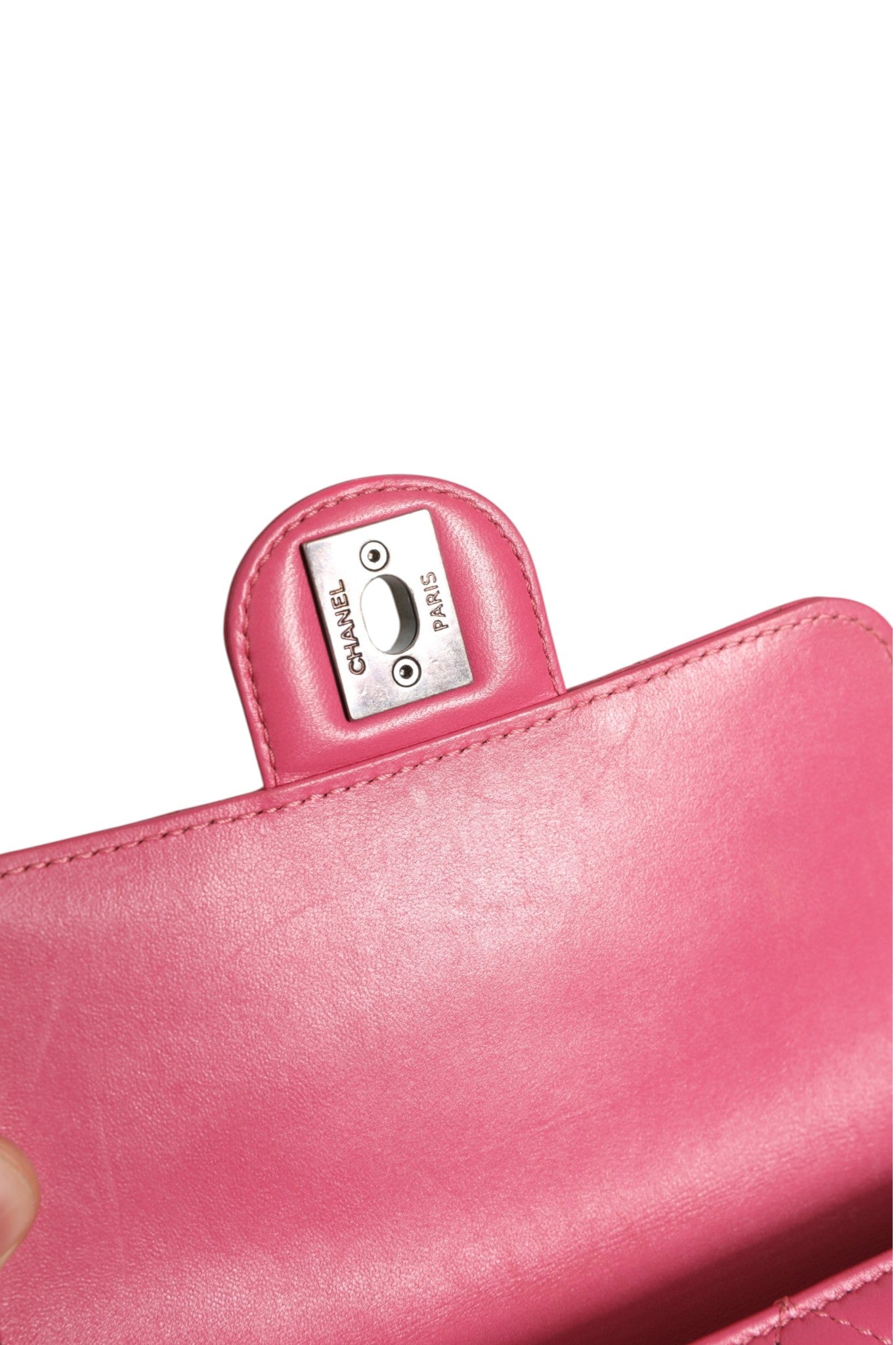 Chanel Pink Quilted Lambskin Leather Classic Square Mini Flap Bag | Regal Royce
