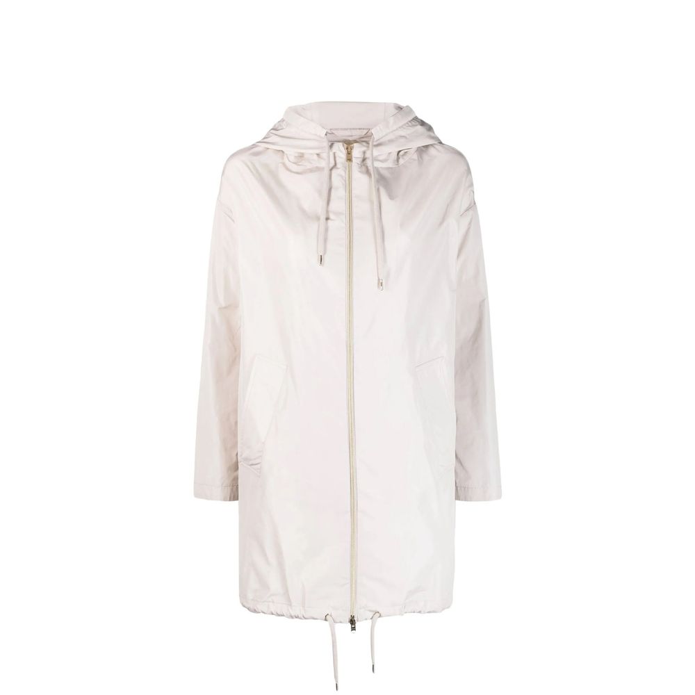Herno White Polyester Coat | Regal Royce