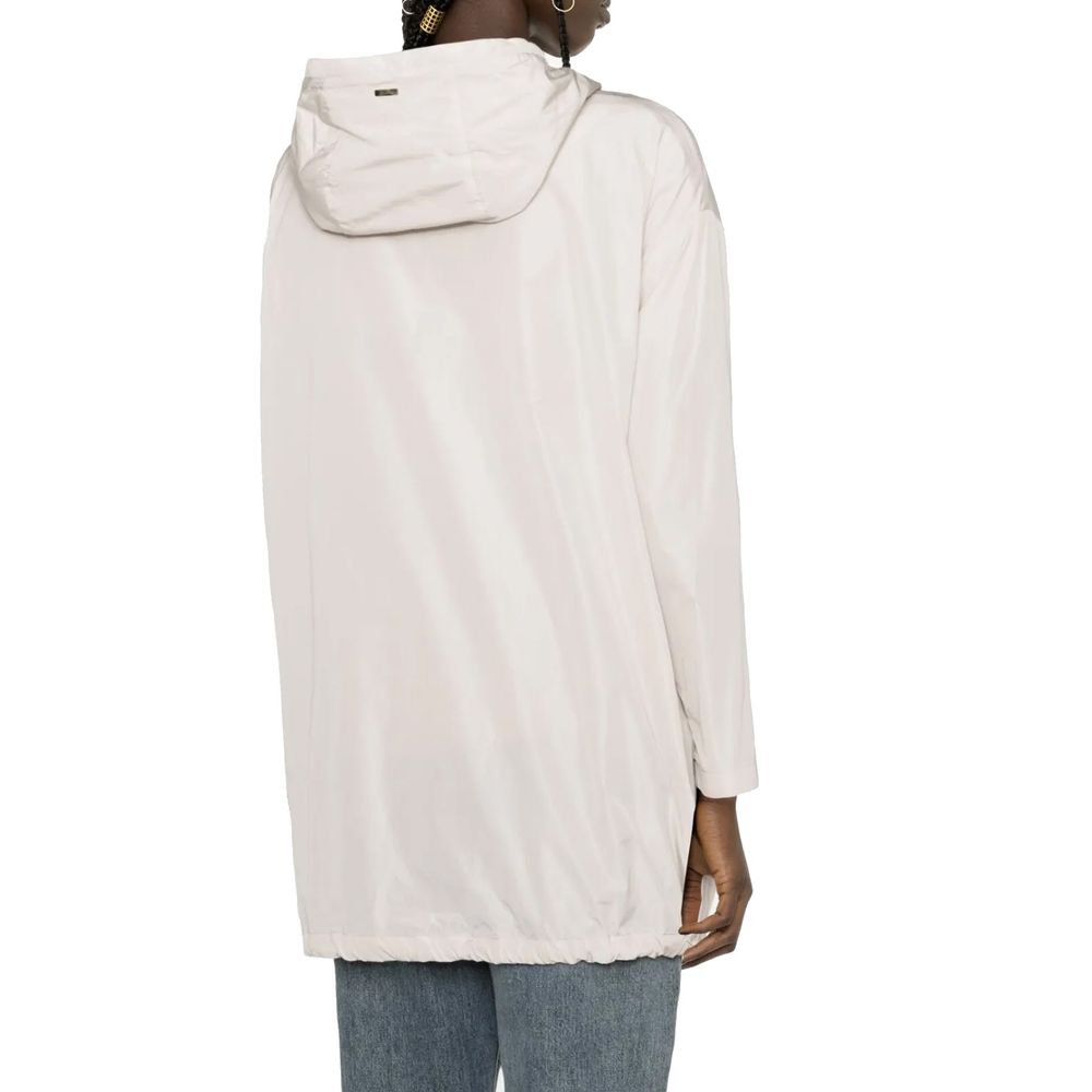 Herno White Polyester Coat | Regal Royce