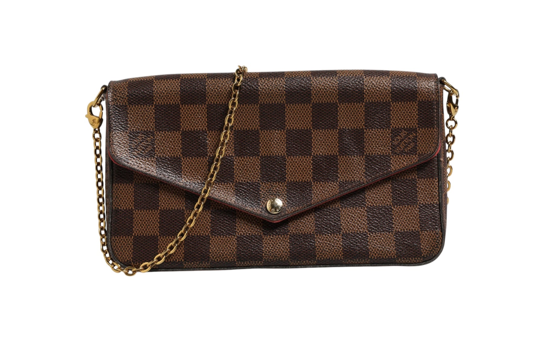 Louis Vuitton Damier Ebene Pochette Felice Chain Wallet | Regal Royce