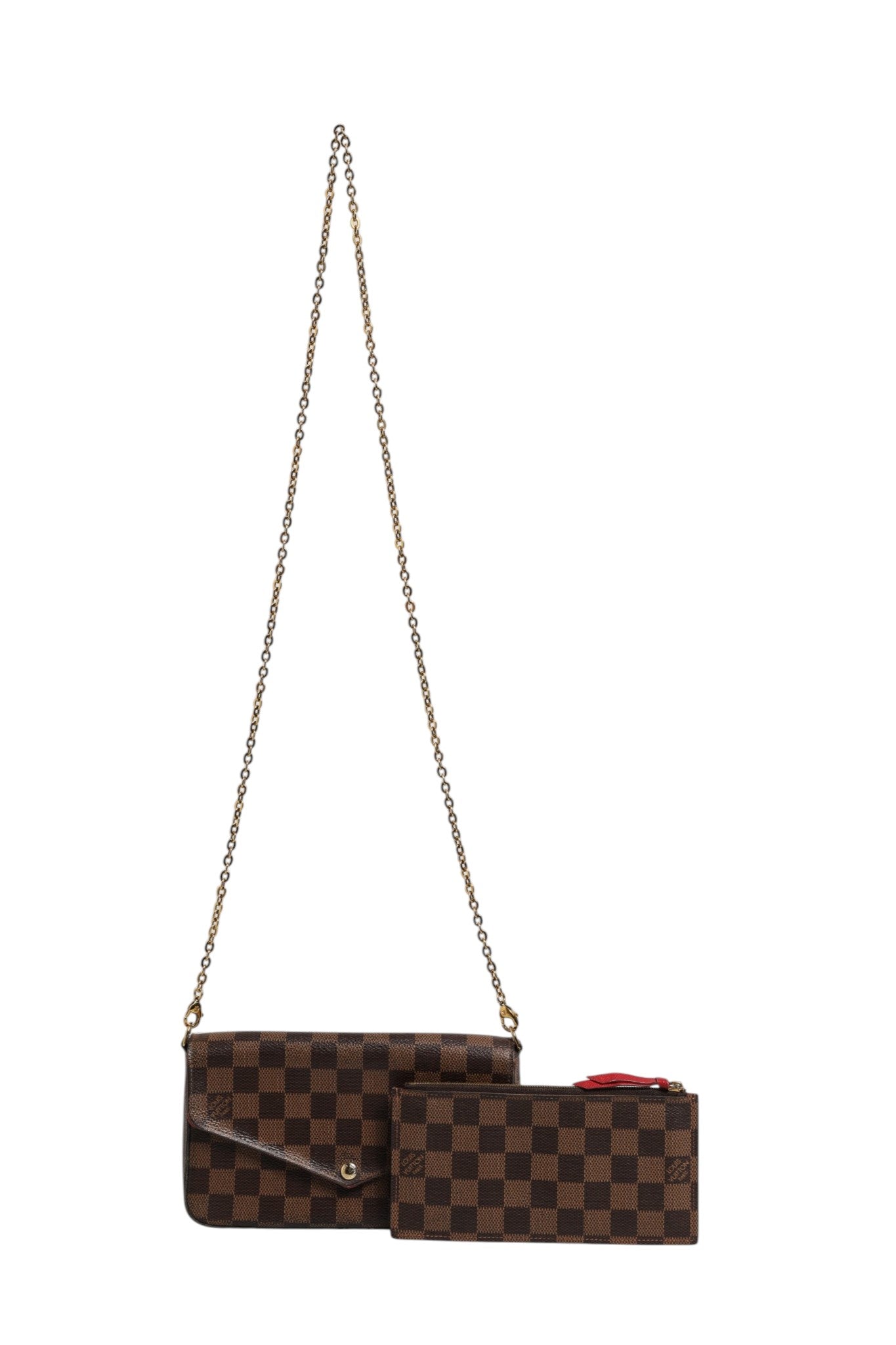 Louis Vuitton Damier Ebene Pochette Felice Chain Wallet | Regal Royce