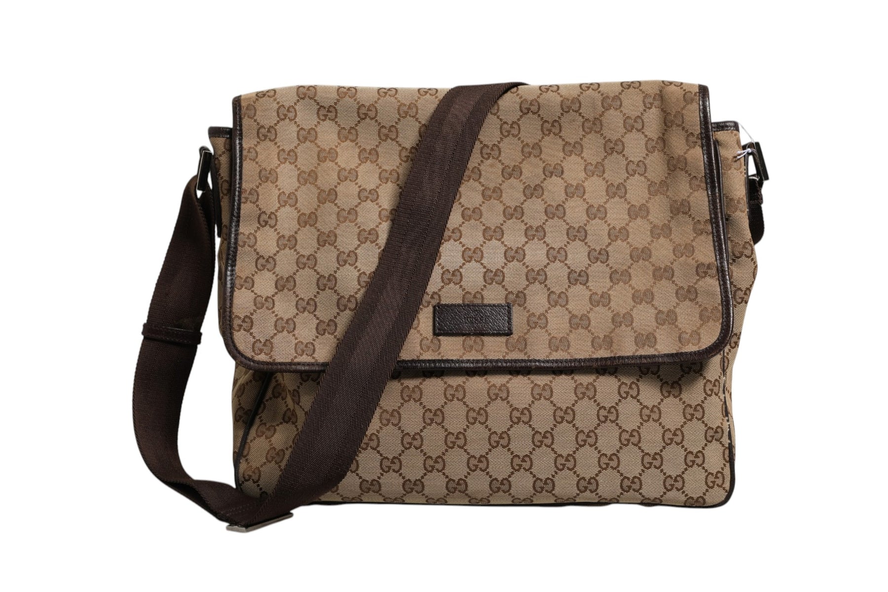 Gucci GG Canvas Flap Messenger Bag | Regal Royce