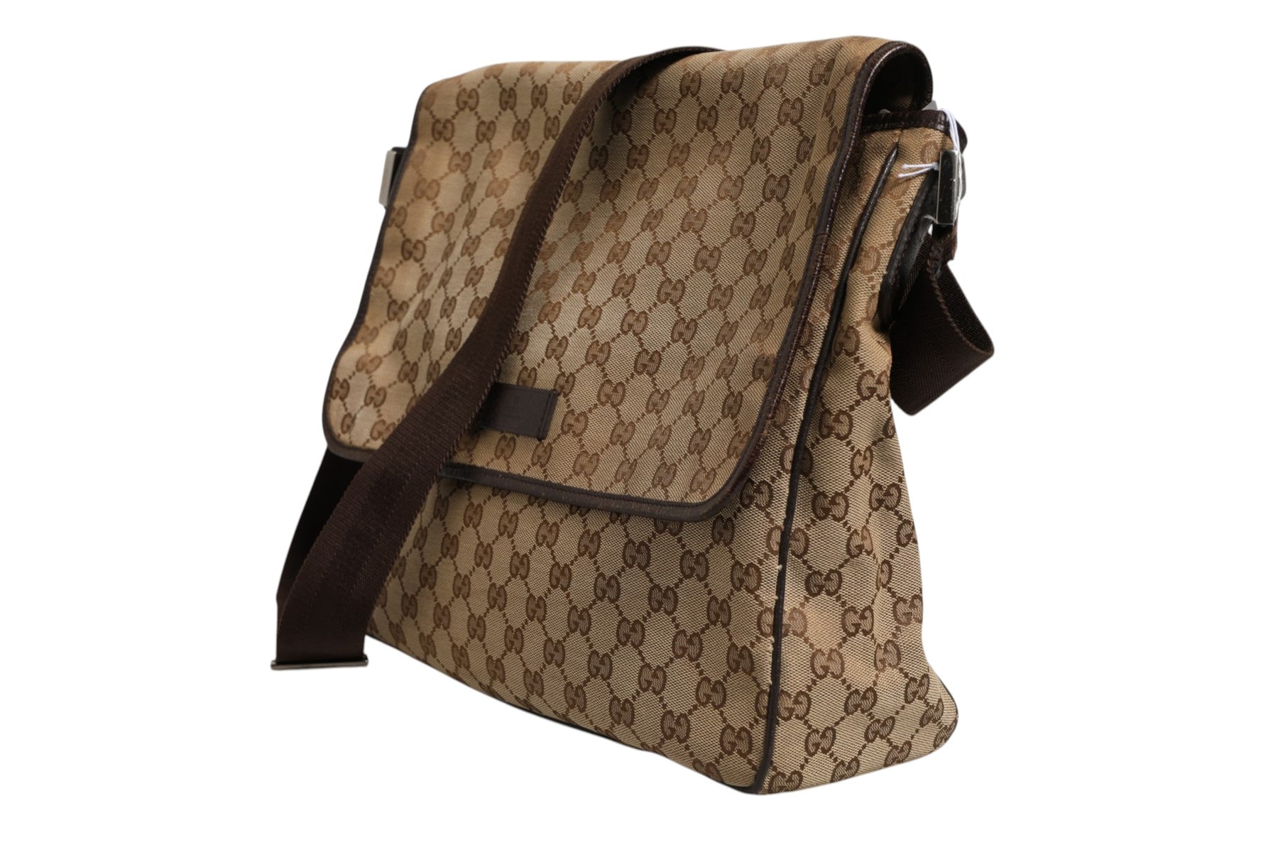 Gucci GG Canvas Flap Messenger Bag | Regal Royce