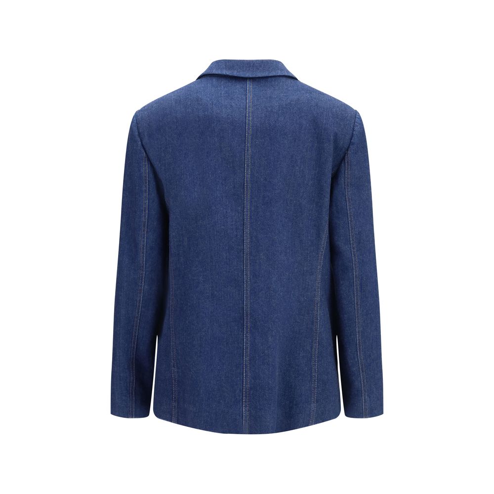 Giorgio Armani Blue Elastane Denim Jacket | Regal Royce