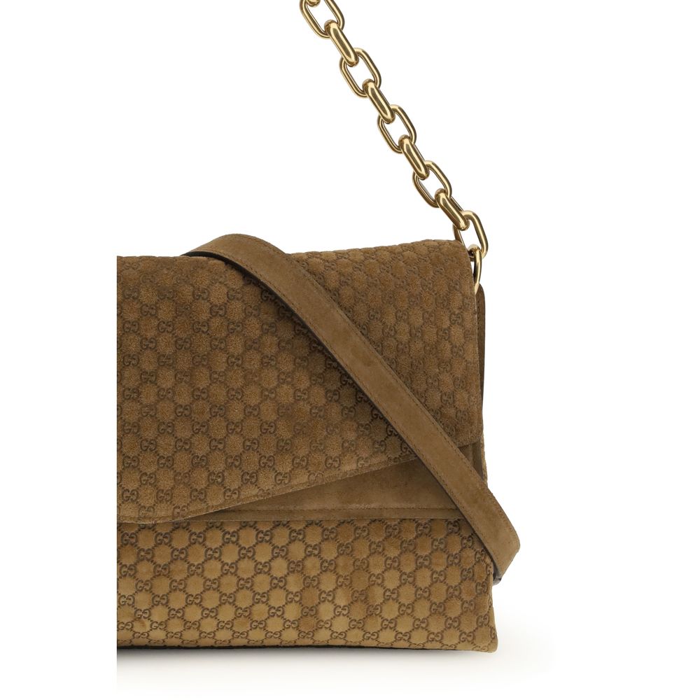 Gucci Brown Suede Leather Handbag | Regal Royce
