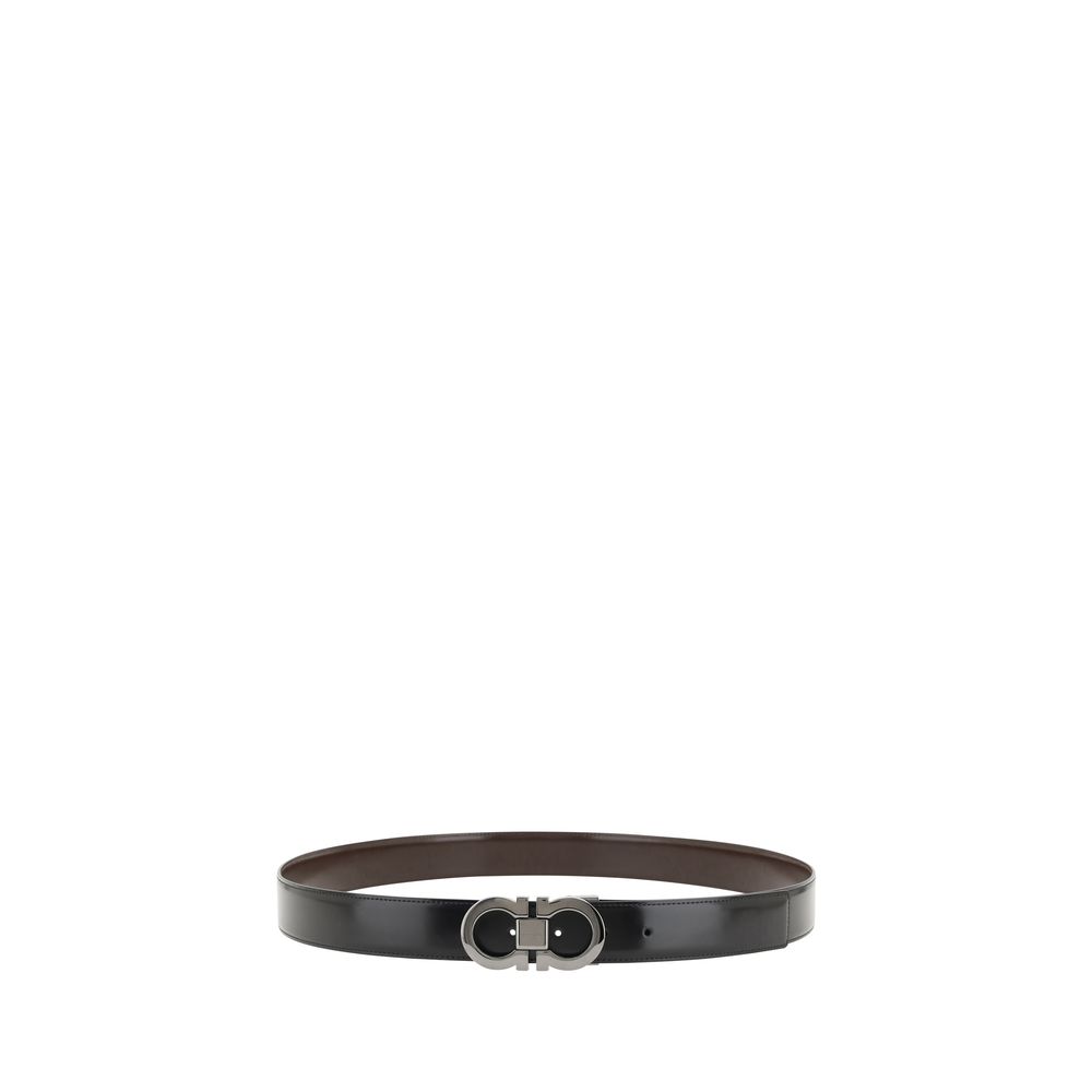 Ferragamo Black Calf Leather Bos Taurus Belt | Regal Royce